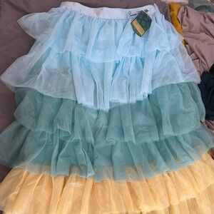 Color me Courtney Disney princess Tiana ruffle skirt NWT
